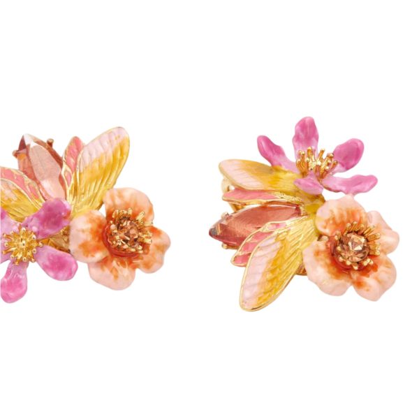 LES NEREIDES Vine Butterfly And Flower Clip-On Earrings Discount