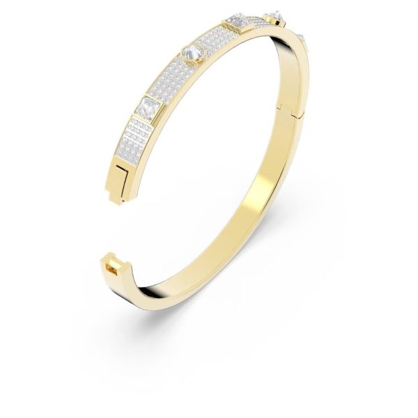 Swarovski Thrilling Deluxe Bangle White Gold-tone plated  LARGE Online Sale