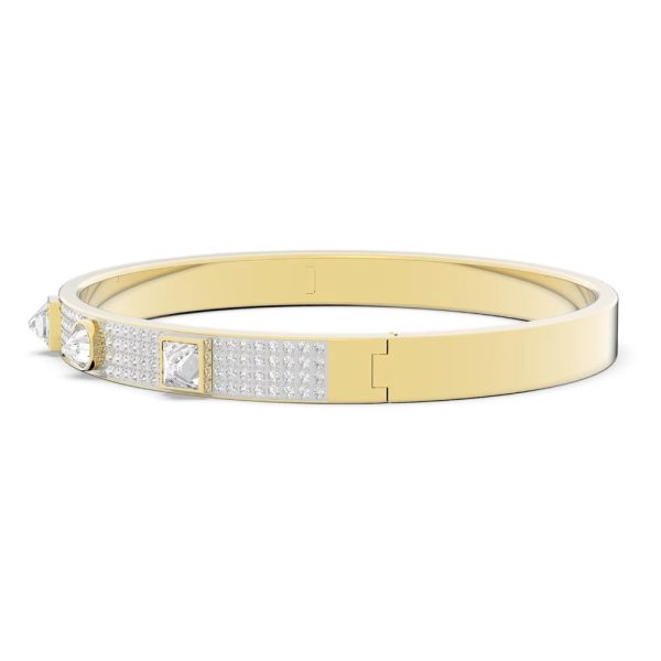 Swarovski Thrilling Deluxe Bangle White Gold-tone plated  LARGE Online Sale