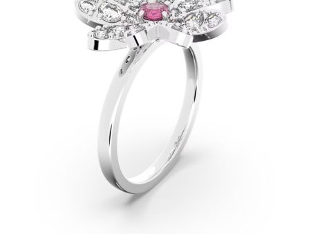 Swarovski Eternal Flower Ring Flower Pink Mixed metal finish  55 Sale