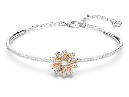 Swarovski Eternal Flower Bangle Flower Multicolored Mixed metal finish  MEDIUM Online Hot Sale