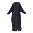 Lamar Women s Navy Blue Floral Abaya One Size Online now