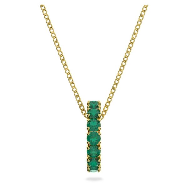 Swarovski Exalta Necklace with pendant Green Gold-tone plated  16 1 2 x 18 1 2 INCHES on Sale