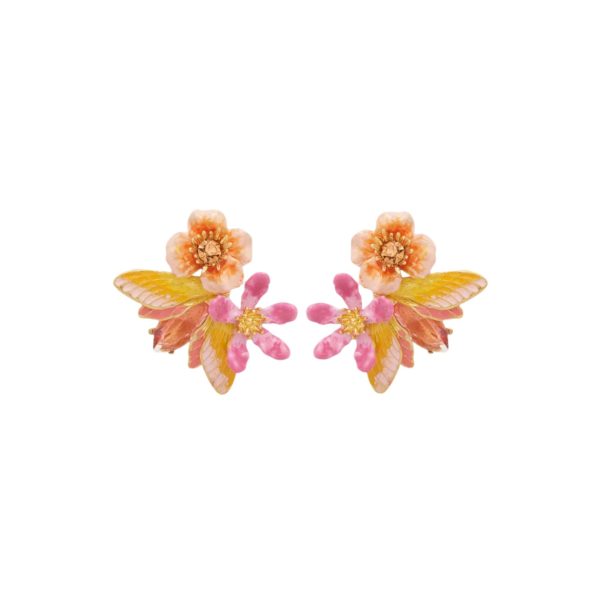 LES NEREIDES Vine Butterfly And Flower Clip-On Earrings Discount