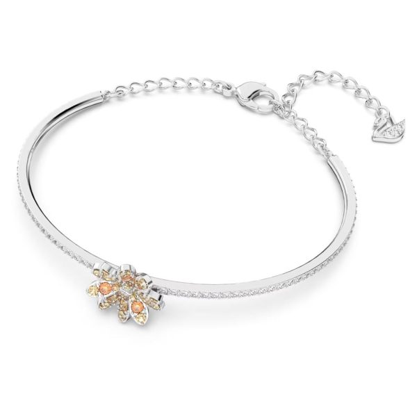 Swarovski Eternal Flower Bangle Flower Multicolored Mixed metal finish  MEDIUM Online Hot Sale