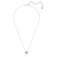 Swarovski Sparkling Dance Necklace Blue Rhodium plated  38CM X 42CM Supply