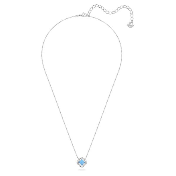 Swarovski Sparkling Dance Necklace Blue Rhodium plated  38CM X 42CM Supply