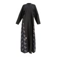 Lamar Women s Black Floral Abaya One Size Fashion