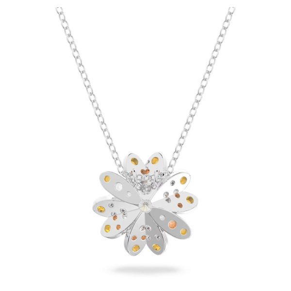 Swarovski Eternal Necklace with pendant Flower Multicolored Mixed metal finish  38CM For Sale