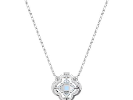 Swarovski Sparkling Dance Necklace Blue Rhodium plated  38CM X 42CM Supply