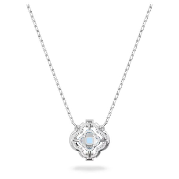 Swarovski Sparkling Dance Necklace Blue Rhodium plated  38CM X 42CM Supply