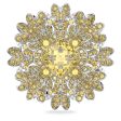 Swarovski Eternal Flower Brooch Flower Yellow Mixed metal finish  4 CM Supply