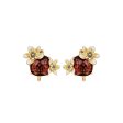 Les Nereides Faceted Glass And Vanilla Flower Clip-On Earrings Supply