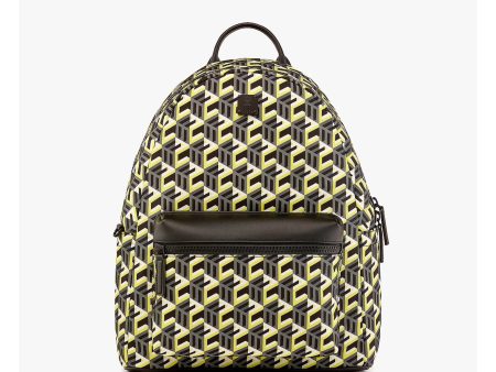 MCM Medium Stark Backpack In Cubic Monogram Nylon And Nappa Leather Supply