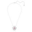 Swarovski Eternal Necklace with pendant Flower Pink Rhodium plated  50CM Online now