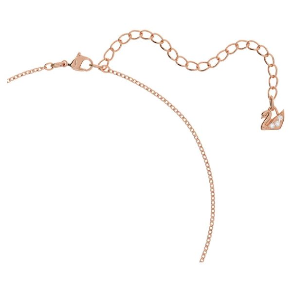 Swarovski Exalta Necklace with pendant Black Rose Gold-tone plated  16 1 2 x 18 1 2 INCHES Fashion