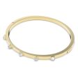 Swarovski Thrilling Bangle White Gold-tone plated  LARGE Fashion