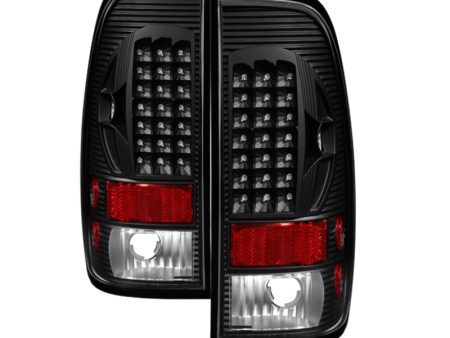 Xtune Ford F150 Styleside 97-03   F250 350 450 550 99-07 LED Tail Lights Black ALT-ON-FF15097-LED-BK Cheap