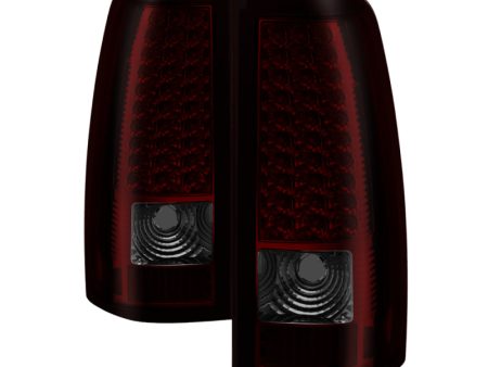 Xtune Chevy Silverado 1500 2500 3500 99-02 LED Tail Lights Red Smoke ALT-ON-CS99-LED-RS Discount