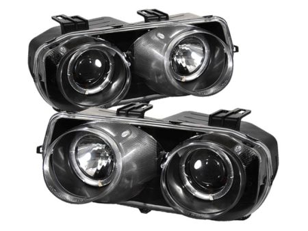 Spyder Acura Integra 94-97 Projector Headlights LED Halo -Black High H1 Low 9006 PRO-YD-AI94-HL-BK Hot on Sale