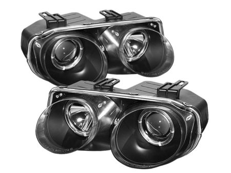 Spyder Acura Integra 98-01 Projector Headlights LED Halo -Black High H1 Low 9006 PRO-YD-AI98-HL-BK Supply