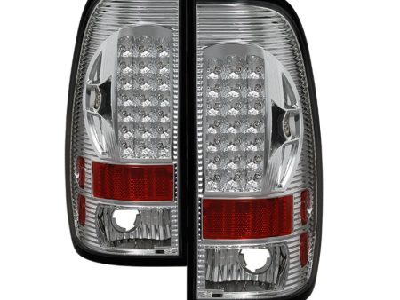 Xtune Ford F150 Styleside 97-03   F250 350 450 550 99-07 LED Tail Lights Chrome ALT-ON-FF15097-LED-C Fashion