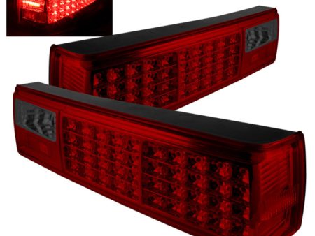 Xtune Ford MUStang 87-93 LED Tail Lights Red Smoke ALT-ON-FM87-LED-RS Sale