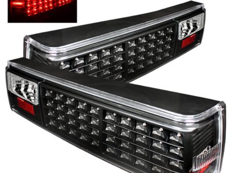 Xtune Ford MUStang 87-93 LED Tail Lights Black ALT-ON-FM87-LED-BK Online Hot Sale